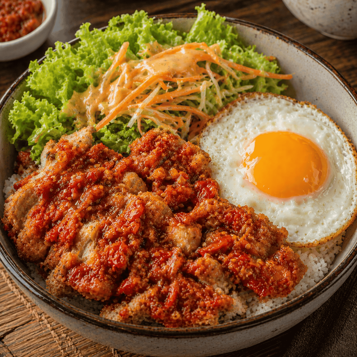 Chicken Rice Bowl Geprek Rice Bowl Boss